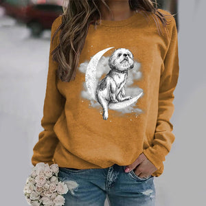 Shih Tzu -Sit On The Moon- Premium Sweatshirt