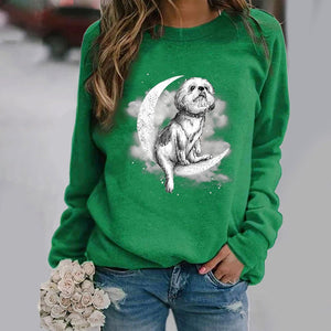 Shih Tzu -Sit On The Moon- Premium Sweatshirt