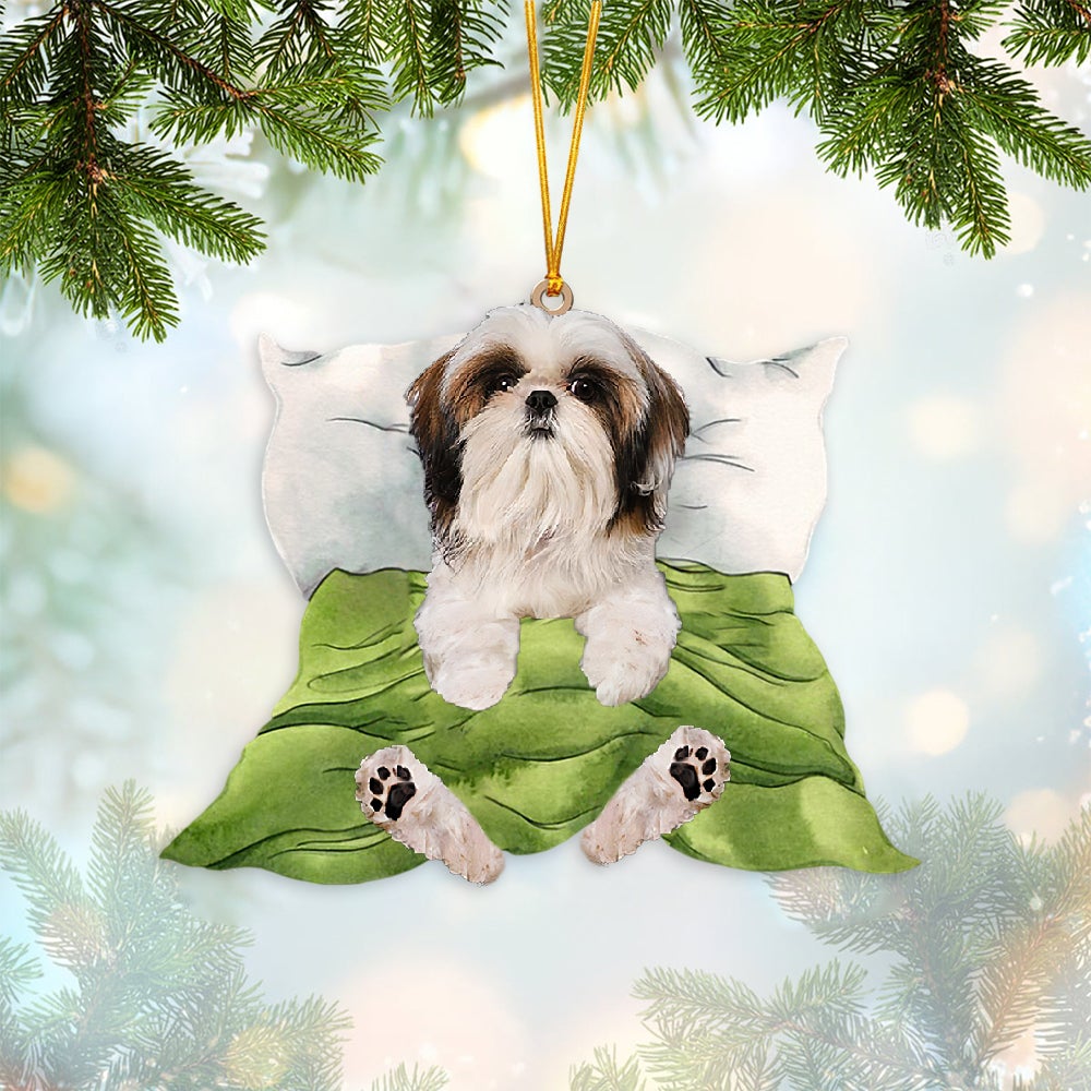 Shih Tzu-Sleep time Two Sides Ornament