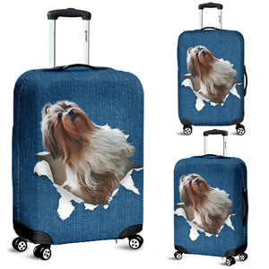 Shih Tzu-Torn Paper Luggage Covers