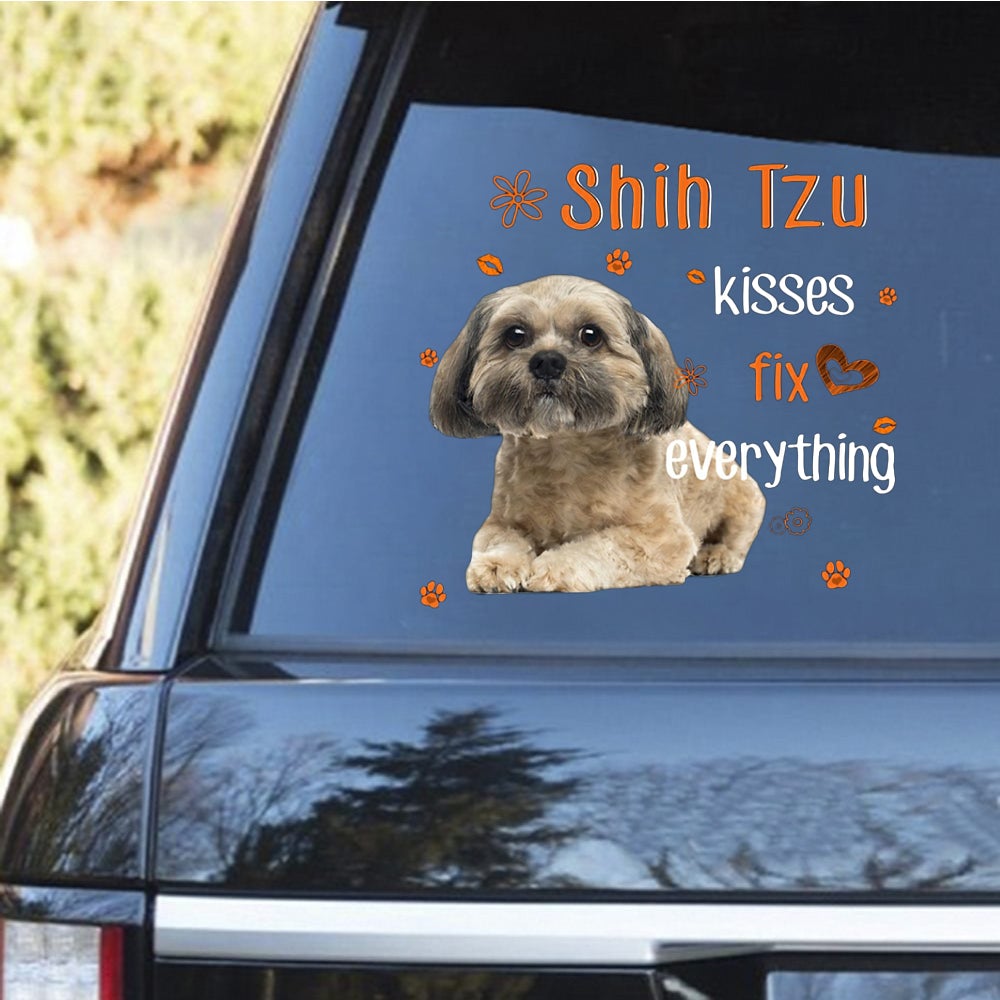 Shih Tzu 1-Kiss Fix Everything Decal