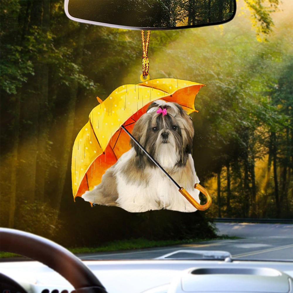 Shih Tzu 1-The Umbrella Two Sides Ornament