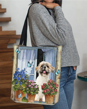 Shih Tzu2 Today I Choose Joy-Cloth Tote Bag