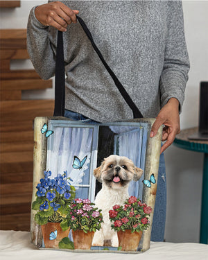 Shih Tzu2 Today I Choose Joy-Cloth Tote Bag