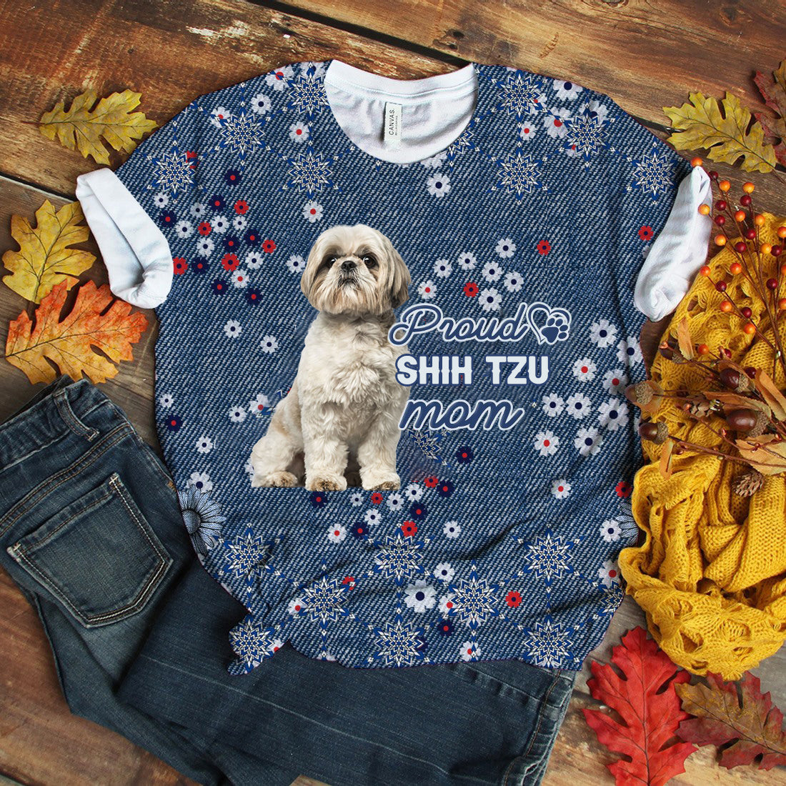 Shih Tzu 3-Pround Mom T-shirt