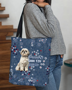 Shih Tzu 3 Pround Mom-Cloth Tote Bag