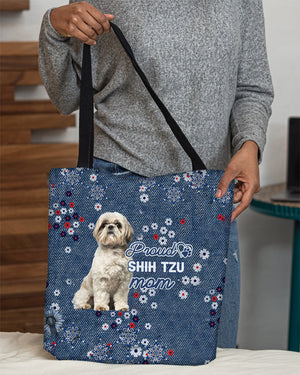 Shih Tzu 3 Pround Mom-Cloth Tote Bag