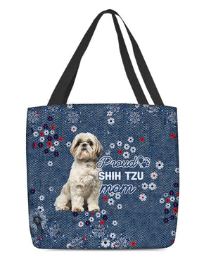 Shih Tzu 3 Pround Mom-Cloth Tote Bag