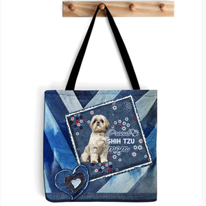 Shih Tzu 3 Pround Mom2-Cloth Tote Bag