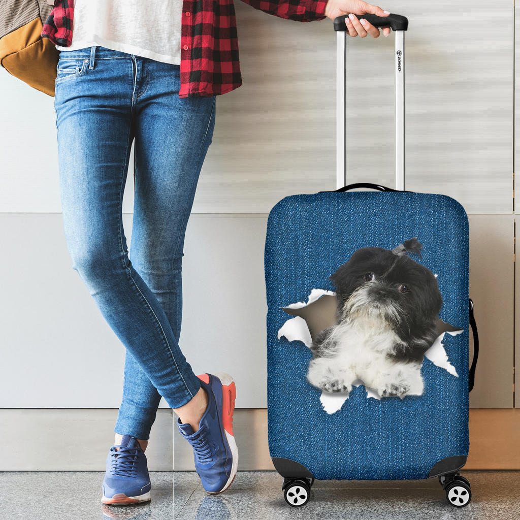 Shih Tzu 4-Torn Paper Luggage Covers