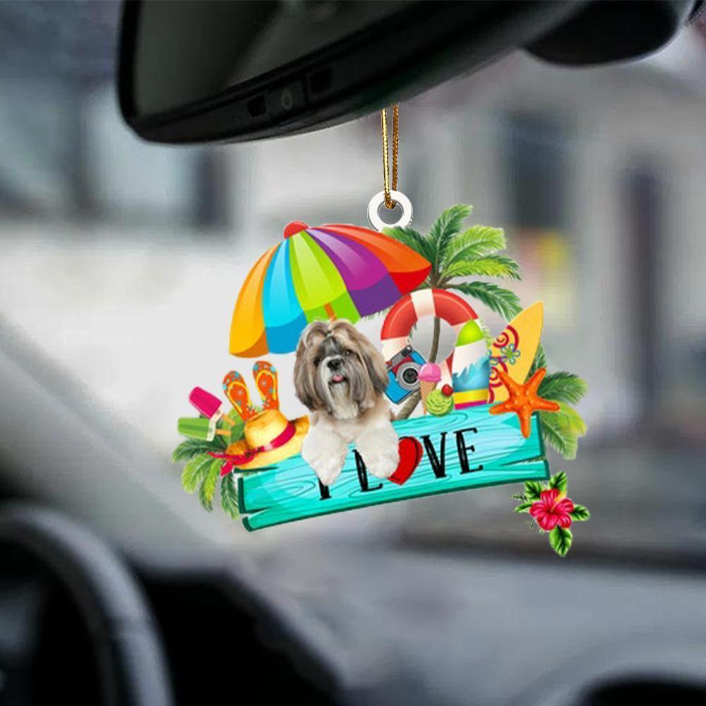 Shih Tzu-I Love Summer-Two Sided Ornament