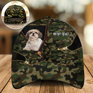 Shih Tzu Camo Cap