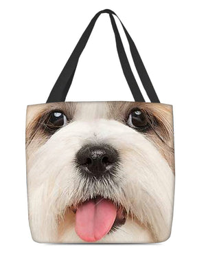 Shih Tzu Face-Cloth Tote Bag