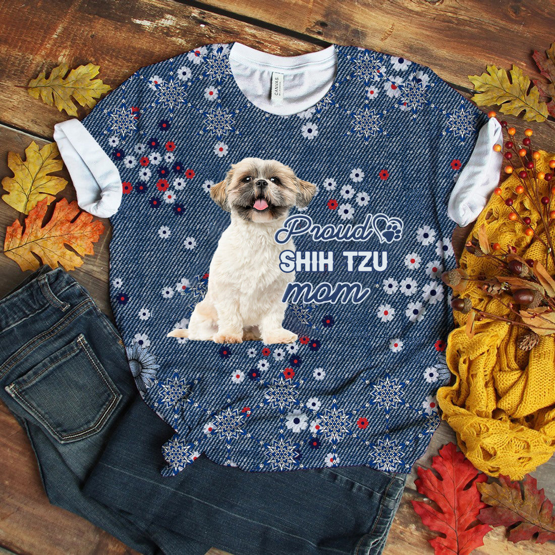 Shih Tzu(3)-Pround Mom T-shirt