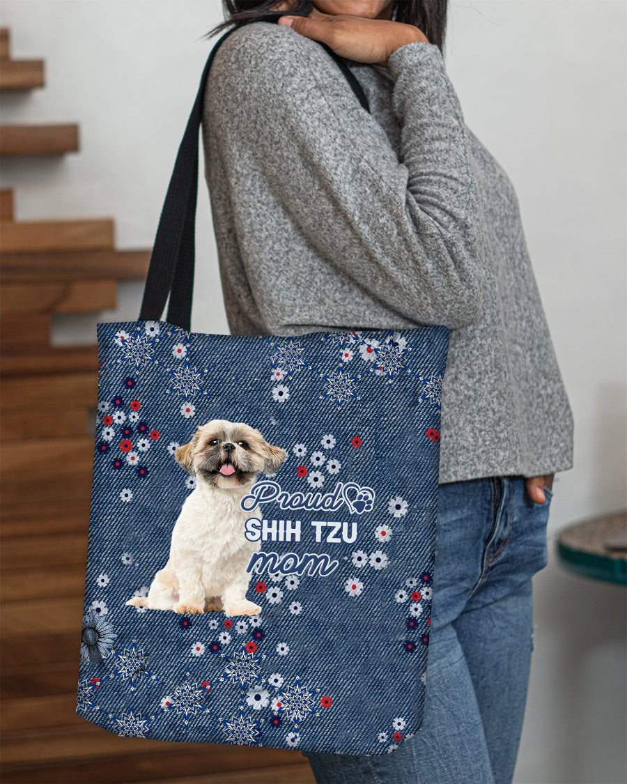 Shih Tzu(3) Pround Mom-Cloth Tote Bag