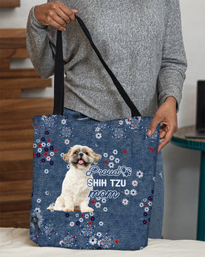 Shih Tzu(3) Pround Mom-Cloth Tote Bag