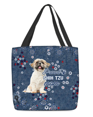 Shih Tzu(3) Pround Mom-Cloth Tote Bag