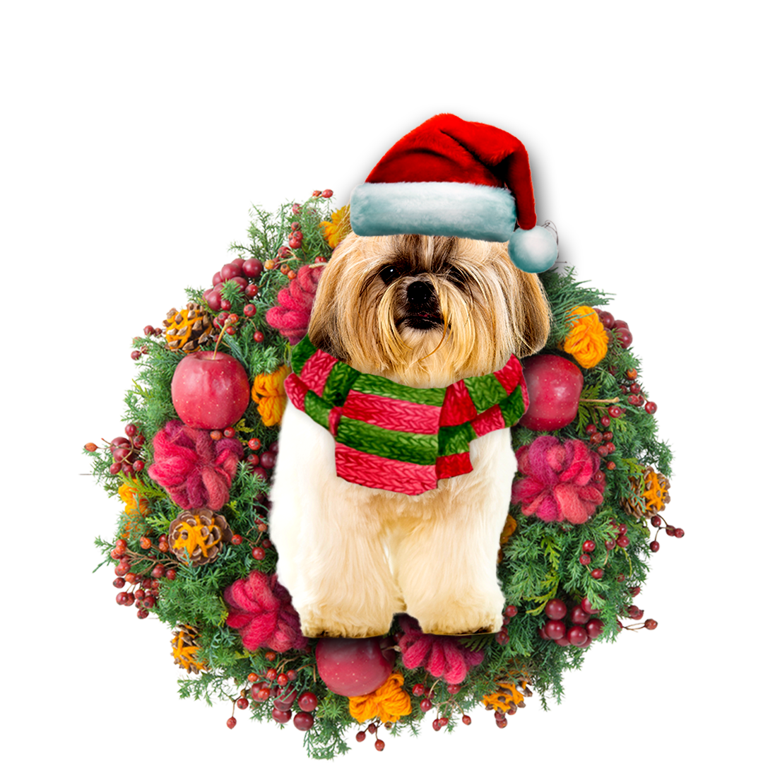 Shih Tzu Christmas Ornament