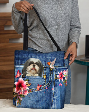 Shih tzu-Lily Cloth Tote Bag