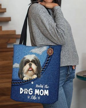 Shih Tzu-Dog Mom Life-Cloth Tote Bag