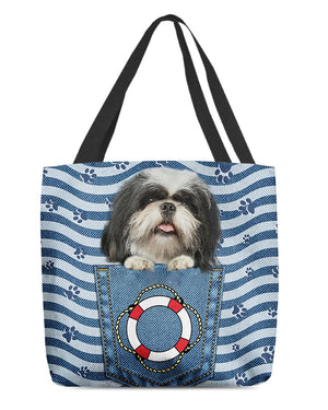 Shih tzu On Board-Cloth Tote Bag