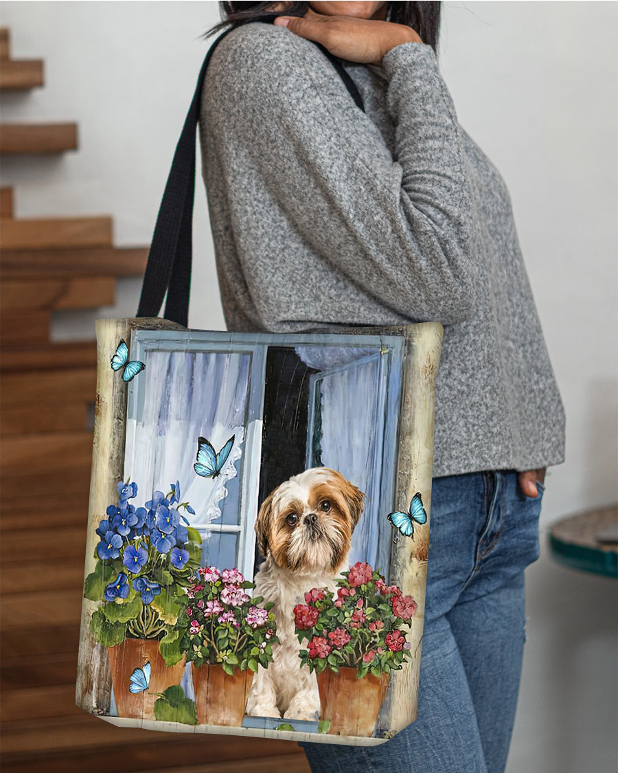 Shih tzu Today I Choose Joy-Cloth Tote Bag