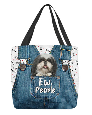 Shih tzu-EW people-Cloth Tote Bag