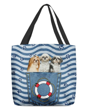 Shih tzu n3 On Board-Cloth Tote Bag