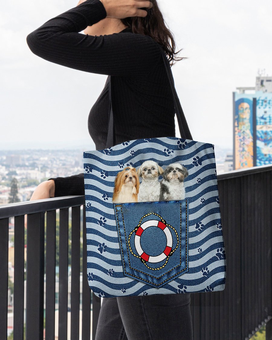 Shih tzu n3 On Board-Cloth Tote Bag