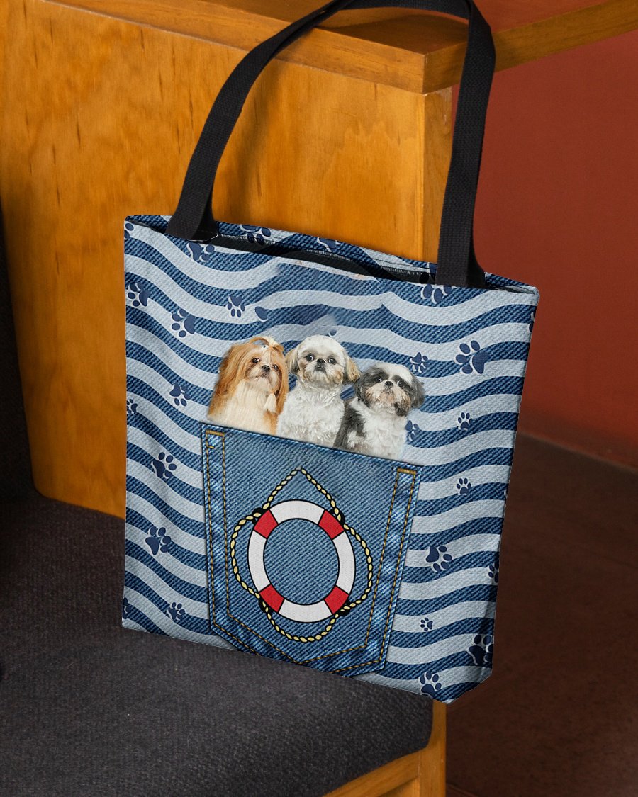 Shih tzu n3 On Board-Cloth Tote Bag