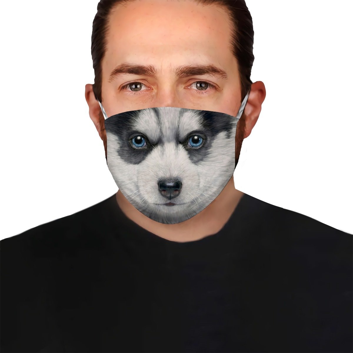Siberian Husky Puppy Face EZ06 1504 Face Mask