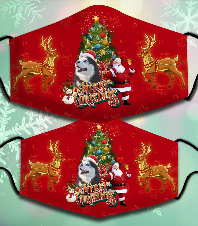 Siberian Husky-Santa Claus&Dog-Veil
