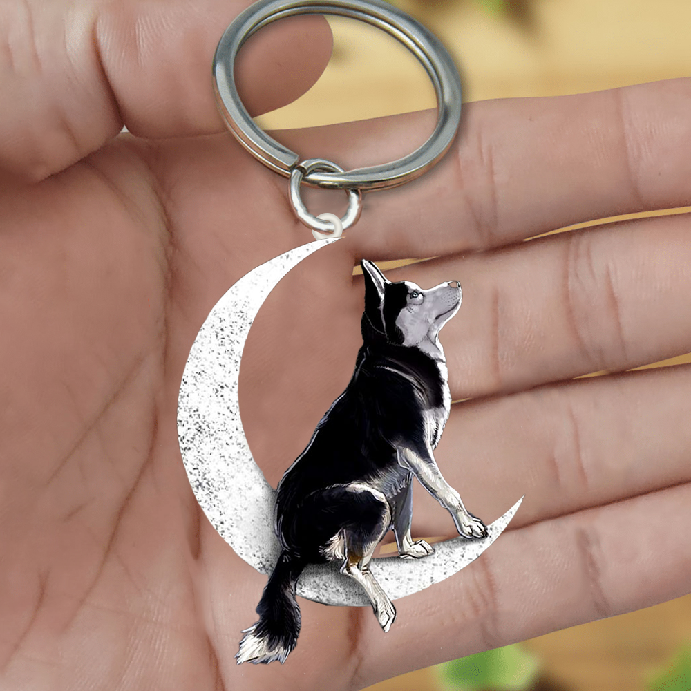 Siberian Husky (1)-Sit On The Moon Keychain