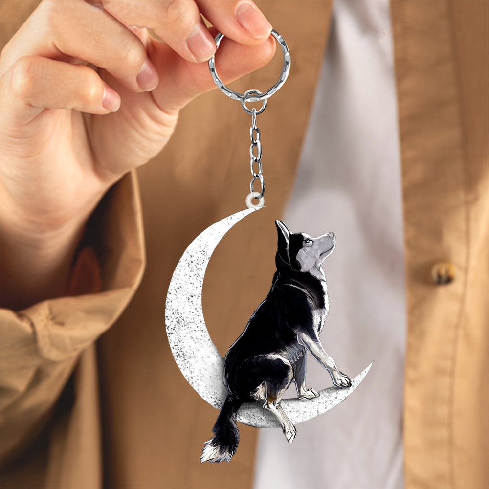 Siberian Husky (1)-Sit On The Moon Keychain
