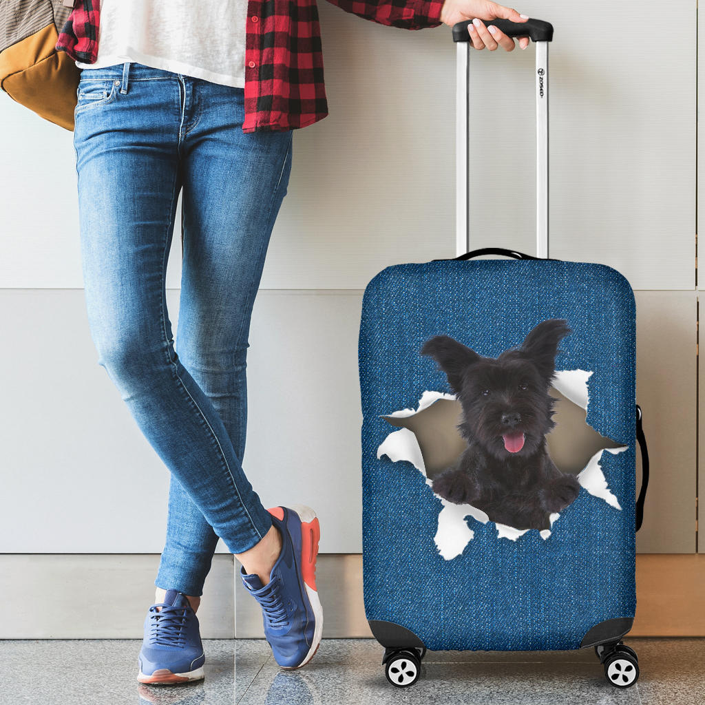 Skye Terrier-Torn Paper Luggage Covers