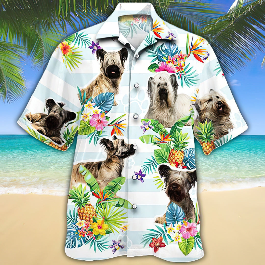 Skye Terrier Tropical Flower Hawaiian Shirt