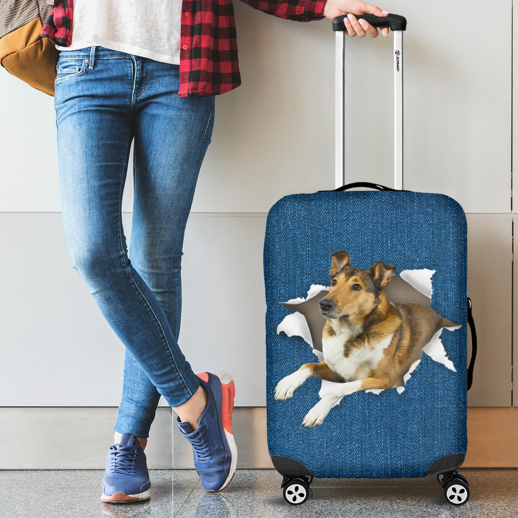 Smooth Collie-Torn Paper Luggage Covers