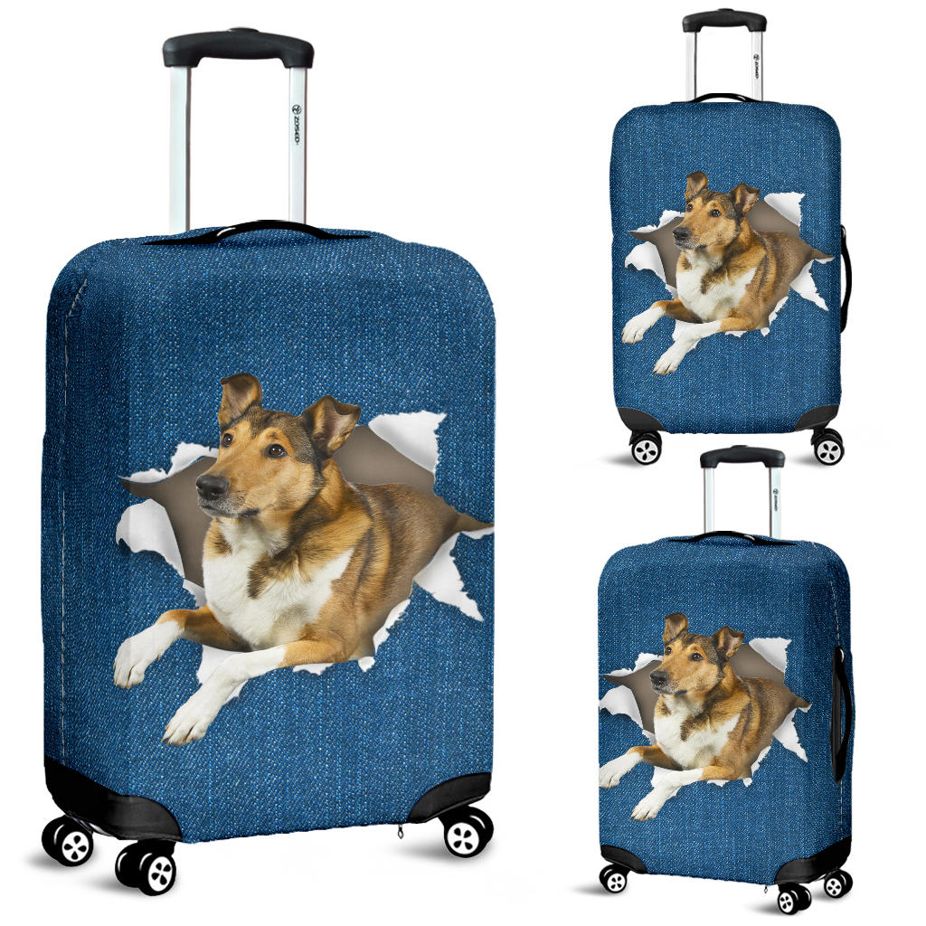 Smooth Collie-Torn Paper Luggage Covers