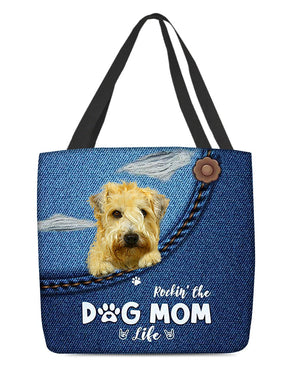 Soft Coated Wheaten Terrier-Dog Mom Life-Cloth Tote Bag