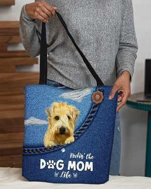 Soft Coated Wheaten Terrier-Dog Mom Life-Cloth Tote Bag