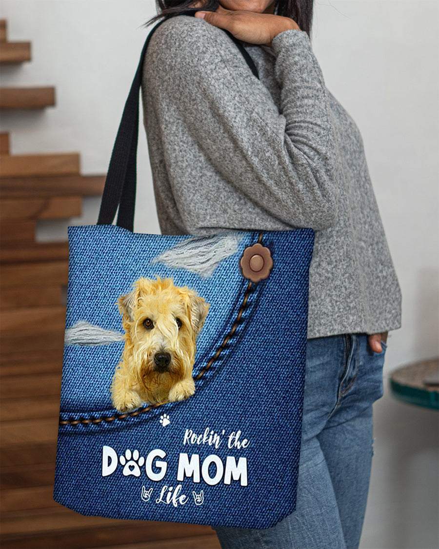 Soft Coated Wheaten Terrier-Dog Mom Life-Cloth Tote Bag