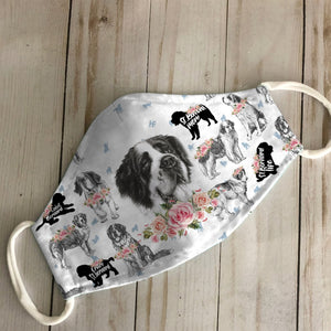 St. Bernard Floral Vintage EZ07 3006 Face Mask