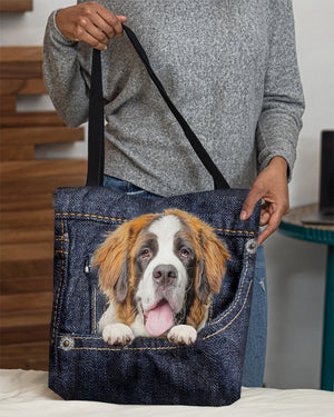 St Bernard-Dark Denim-Cloth Tote Bag