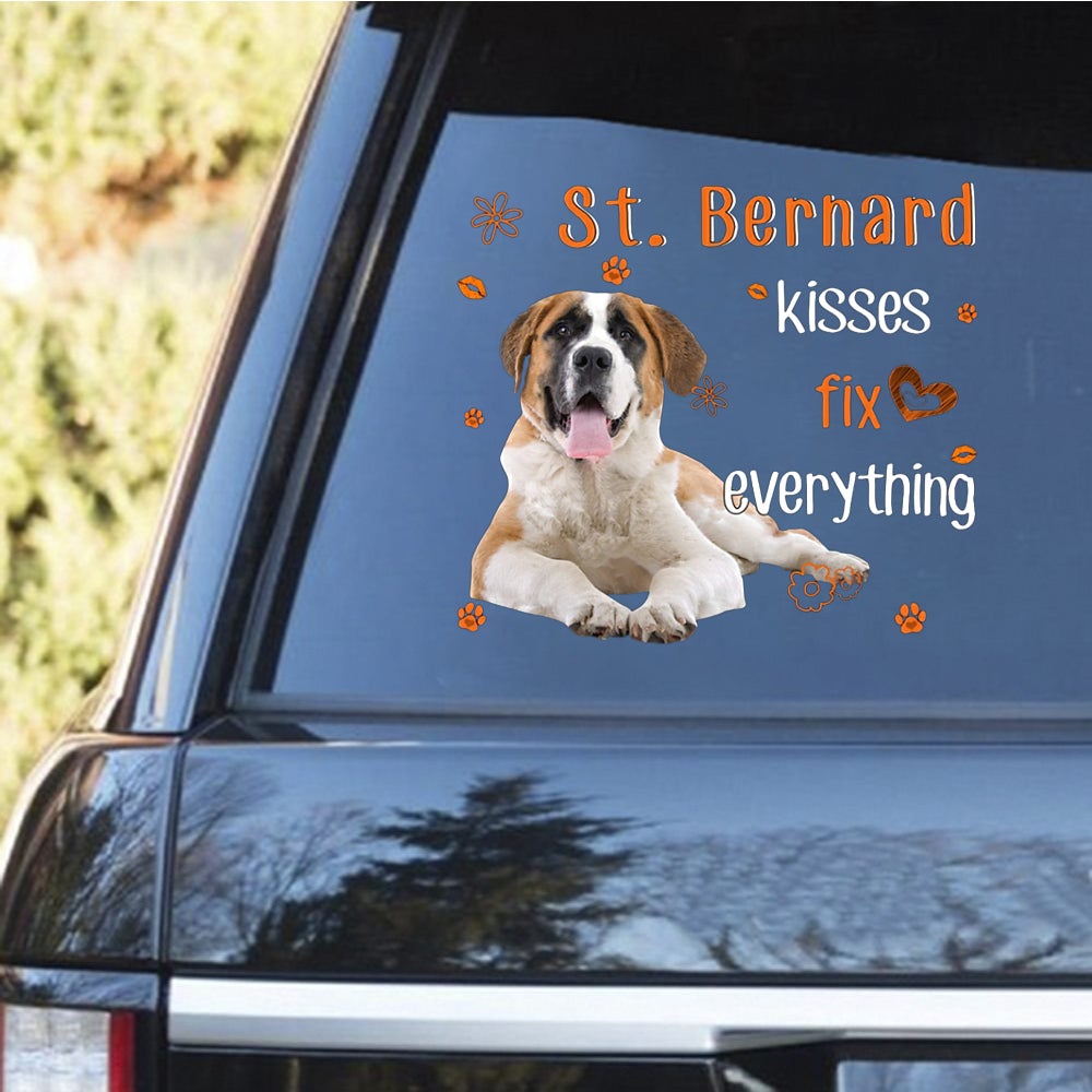 St Bernard-Kiss Fix Everything Decal