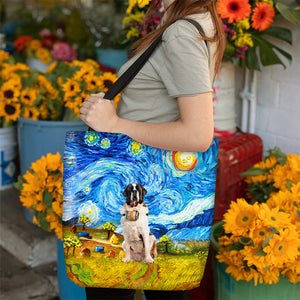 St Bernard-Oil Painting-Cloth Tote Bag