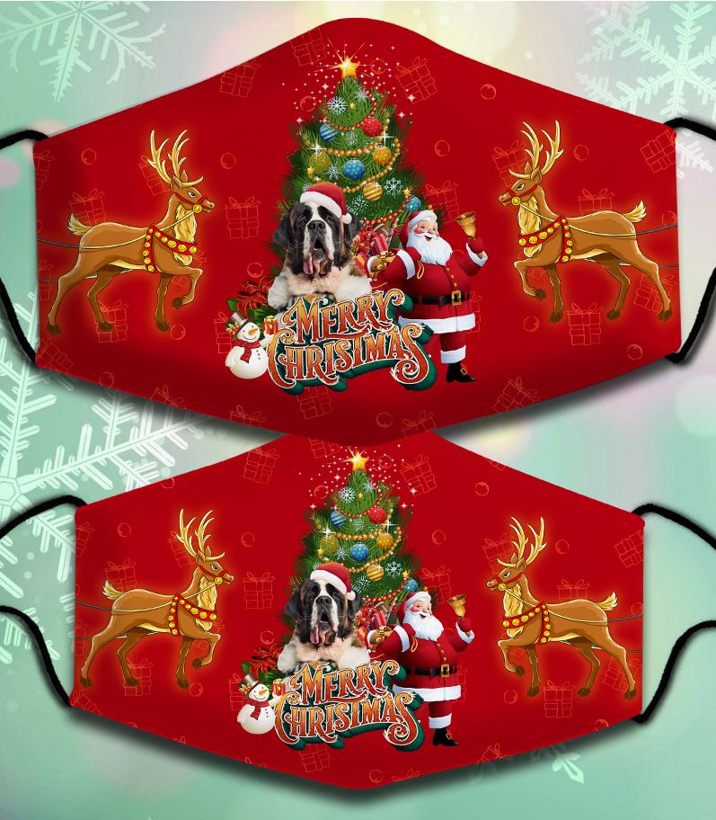St Bernard-Santa Claus&Dog-Veil