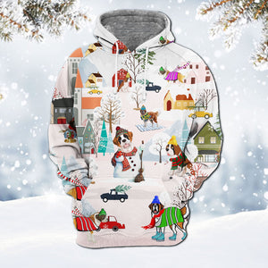 St Bernard-Winter Holiday Hoodie