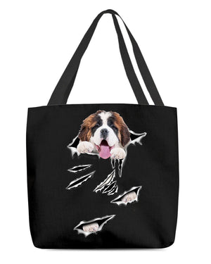 Cracks-St Bernard-Cloth Tote Bag