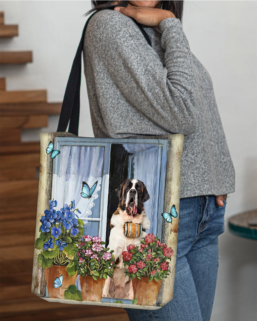 St Bernard Today I Choose Joy-Cloth Tote Bag