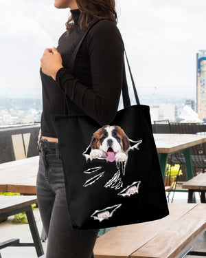 Cracks-St Bernard-Cloth Tote Bag